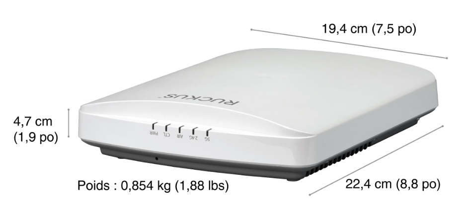   WiFi   R650 dual-band 802.11abgn-ac-ax ?Wireless Access Point with Multi-Gigabit Ethernet backhaul, 4x4:4 ?+ 2x2:2 streams, OFDMA, MU-MIMO, BeamFlex+, dual ports, PoH-uPoE-802... (901-R650-WW00)
