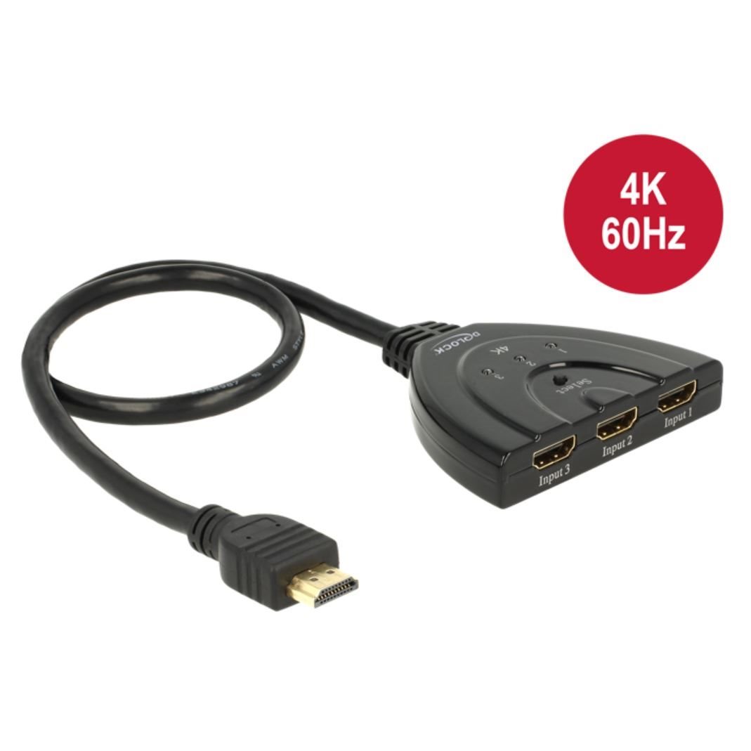   Vido splitter   Switch HDMI 3 In 1 Out 4K 60Hz compact 18600